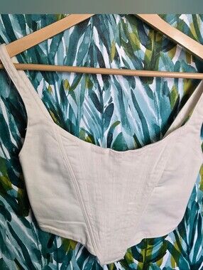 Zara Cream Corset-Style Tank Top - Women